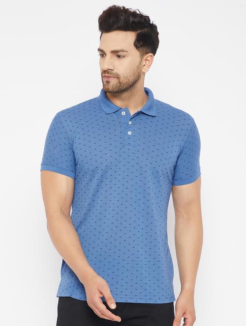 blue polyester t-shirt - 18114063 - Very Small Image - 1