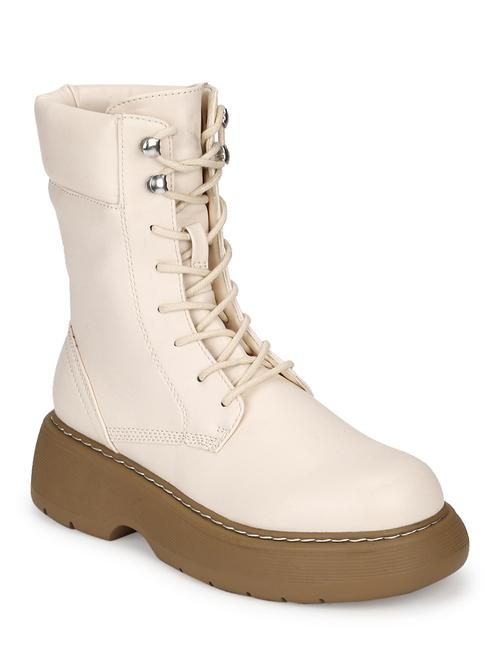 beige pu ankle boots - 18140994 - Very Small Image - 1