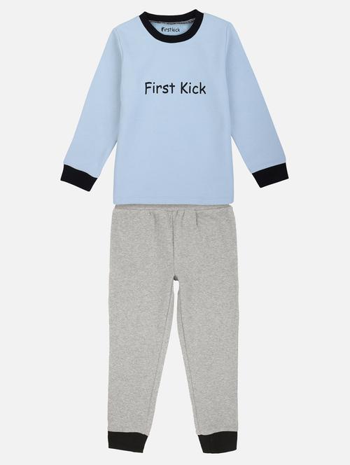 blue printed pyjama set - 18146013 - Very Small Image - 1