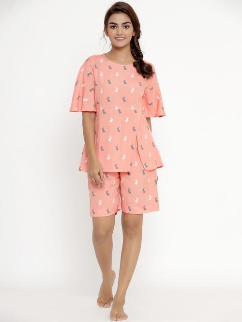 printed nightwear set - 18185482 - Very Small Image - 1