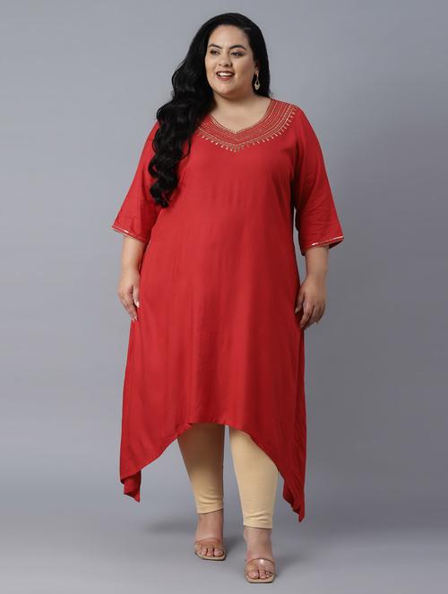 women's asymmetric kurta - 18193209 - Very Small Image - 1