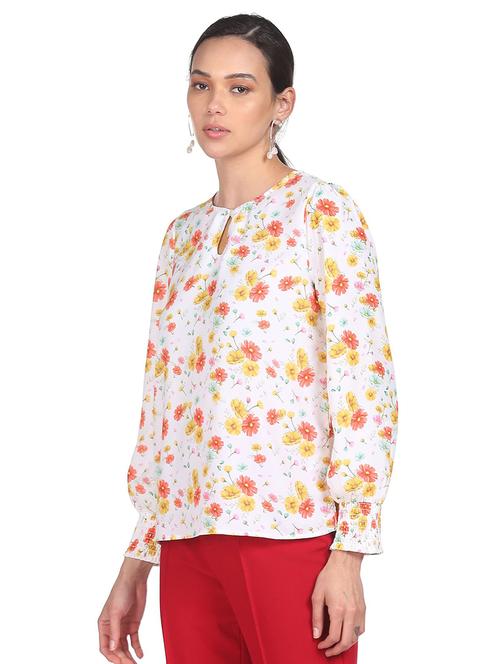 women's straight key hole neck top - 18202503 - Very Small Image - 1
