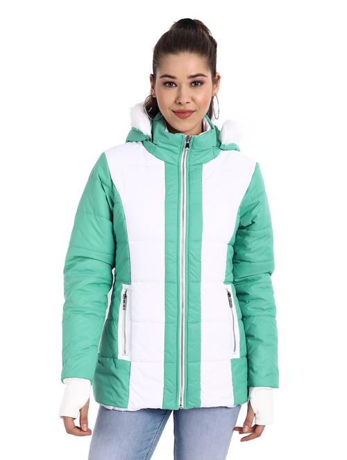 hooded neck quilted jacket - 18250824 - Very Small Image - 1
