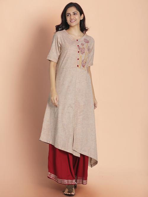 women's asymmetric kurta - 18287068 - Very Small Image - 1