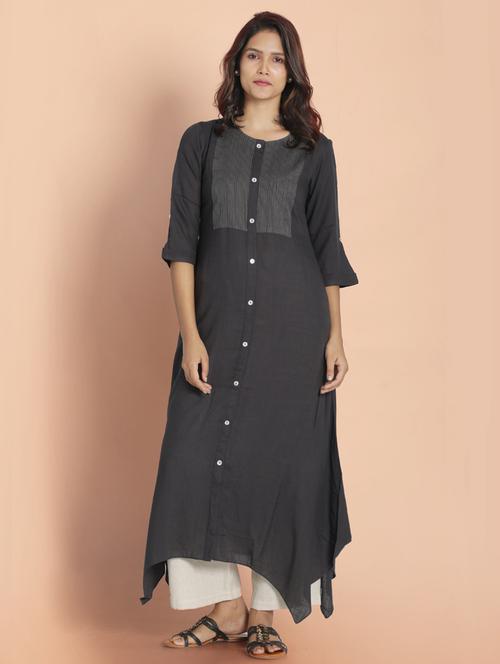 women's asymmetric kurta - 18288888 - Very Small Image - 1