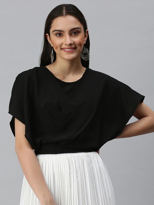 women's blouson round neck top - 18310474 - Very Small Image - 1