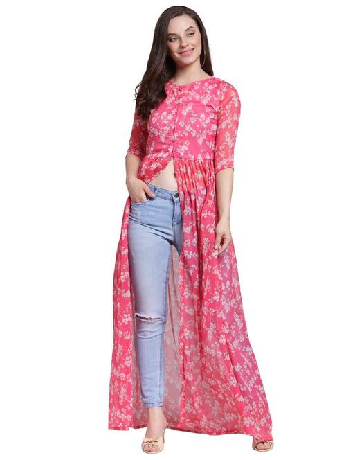 front slit printed maxi tunic - 18347805 - Very Small Image - 1