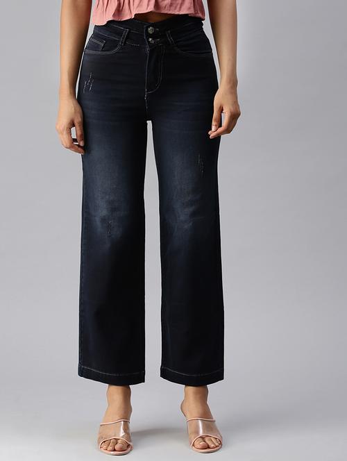 women's plain straight fit jeans - 18366932 - Very Small Image - 1
