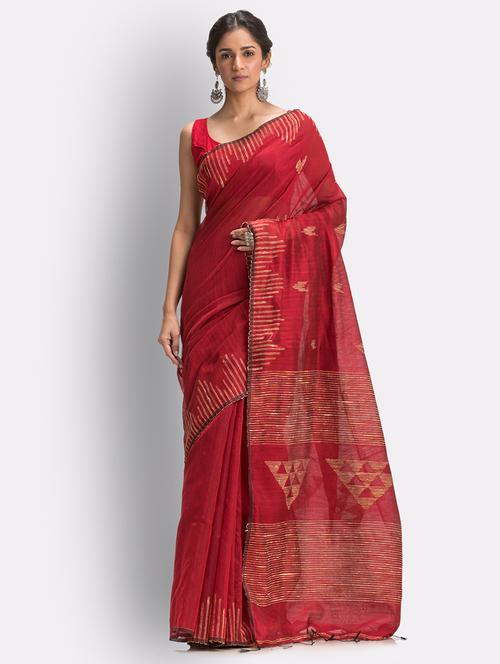 women's self design maroon colored saree - 18416930 - Very Small Image - 1