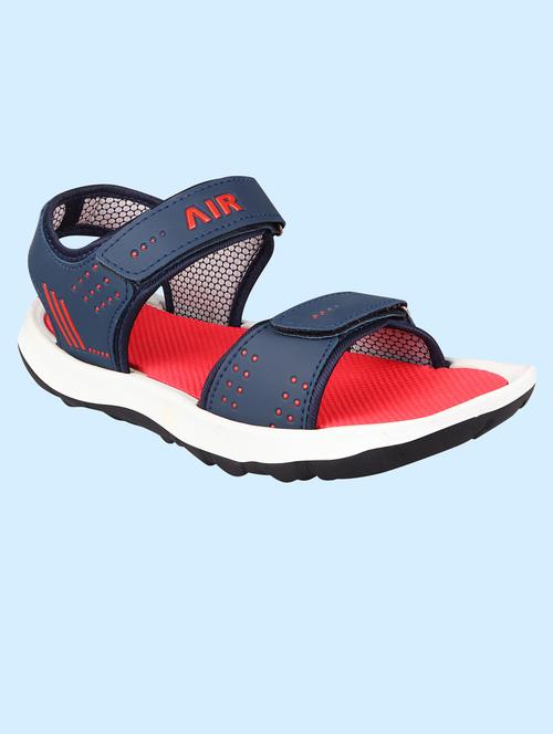 navy synthetic & mesh back strap sandals - 18418765 - Very Small Image - 1