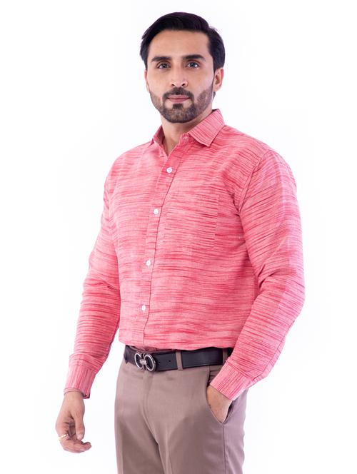 mens self design casual shirt - 18423024 - Very Small Image - 1