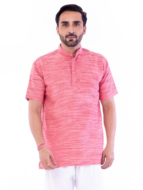 pink melange short kurta - 18423462 - Very Small Image - 1