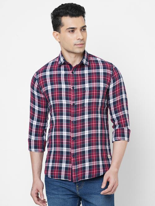 mens checks casual shirt - 18440697 - Very Small Image - 1