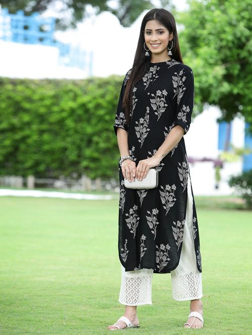 women's straight kurta - 18465762 - Very Small Image - 1