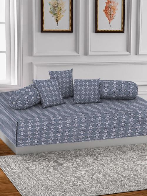 texstylers pure cotton jaipuri printed high quality diwan cover set(pack of 6) - 18481780 - Very Small Image - 1