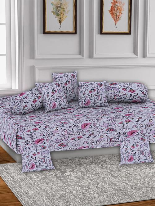 texstylers pure cotton jaipuri printed high quality diwan cover set(pack of 8) - 18481794 - Very Small Image - 1