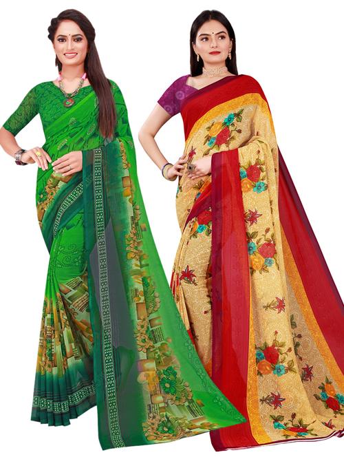 women's saree combo with blouse - 18501644 - Very Small Image - 1