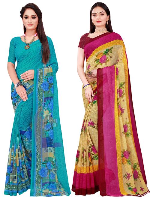 women's saree combo with blouse - 18501861 - Very Small Image - 1