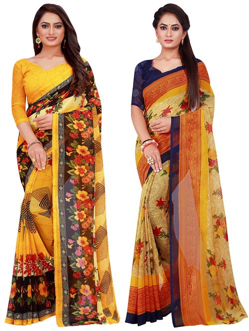 women's saree combo with blouse - 18501952 - Very Small Image - 1