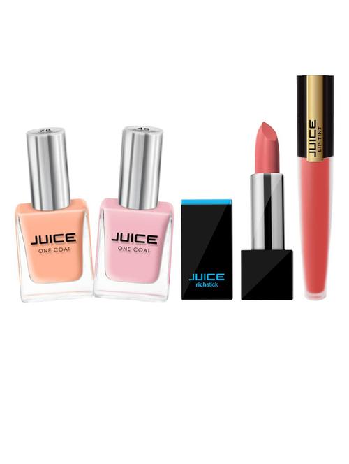 juice western sand - 46 & macaroni orange - 78 nail paint pure zen m-95 lipstick rum punch m-76 liptint pack of 4 - 18519724 - Very Small Image - 1
