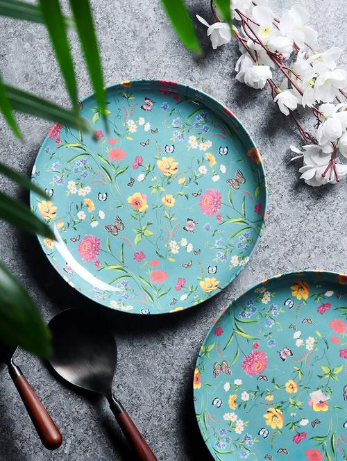cdi green & red 12 pieces printed melamine glossy plates - 18538421 - Very Small Image - 1