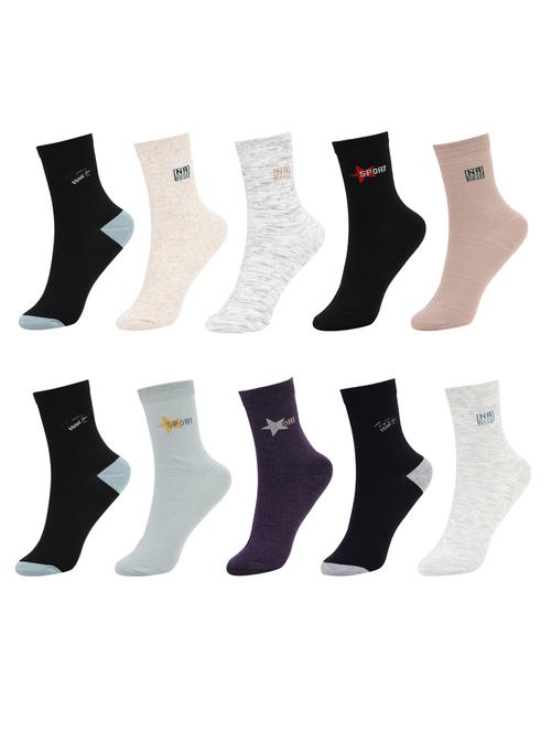 multi colored above ankle length socks combo - 18575471 - Very Small Image - 1