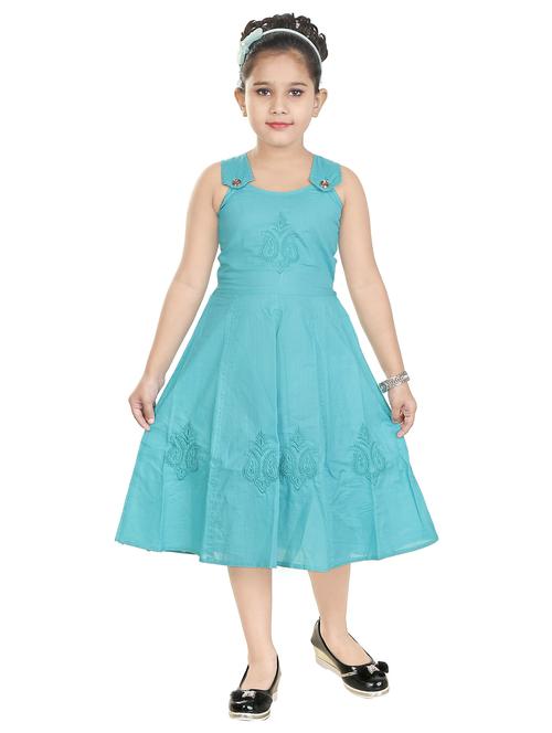 girls round neck sleeveless frock - 18591877 - Very Small Image - 1