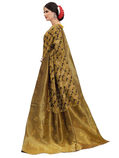 zari work banarasi saree with blouse - 18592315 - Very Small Image - 1