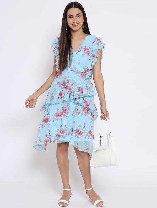 women's tiered dress floral dress - 18592723 - Very Small Image - 1