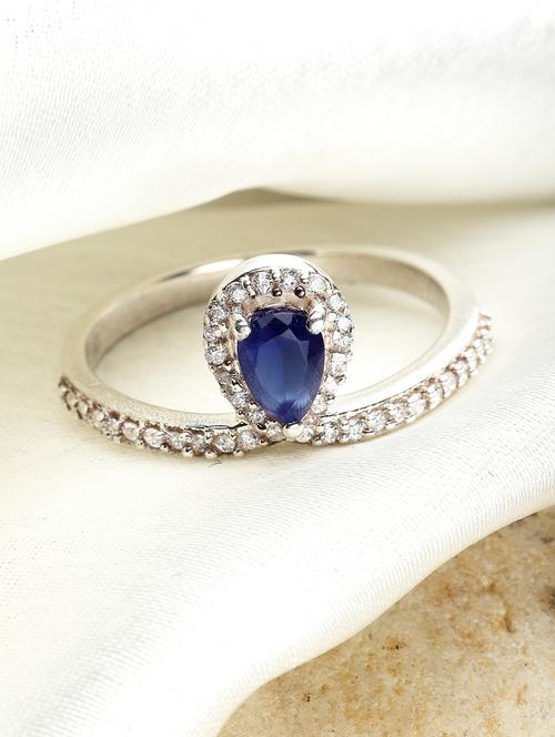 blue metal finger ring - 18636165 - Very Small Image - 1