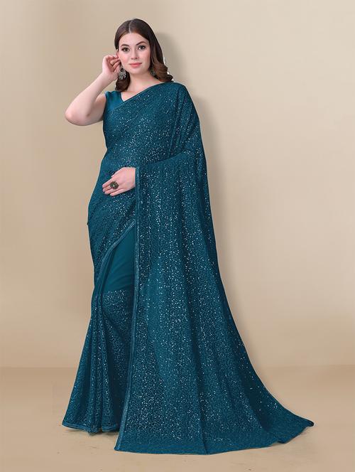 women's embellished saree with blouse - 18642572 - Very Small Image - 1