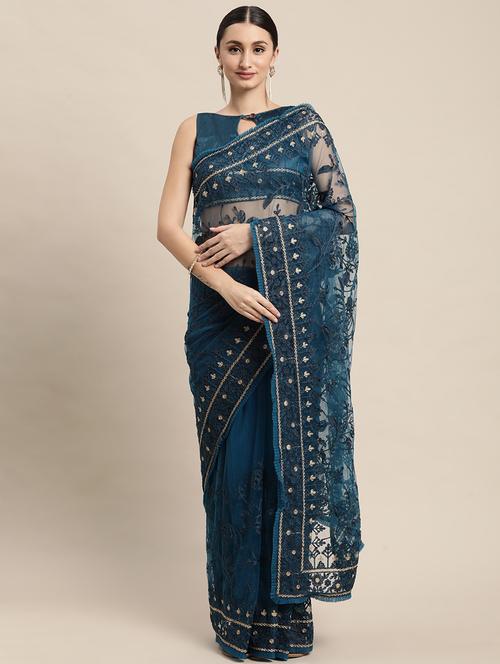 women's embroidered saree - 18642990 - Very Small Image - 1