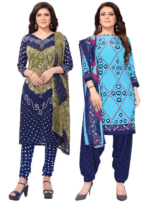 pack of 2 printed unstitched suit combo - 18644974 - Very Small Image - 1