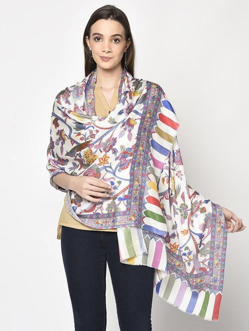 women's floral print stole - 18650616 - Very Small Image - 1