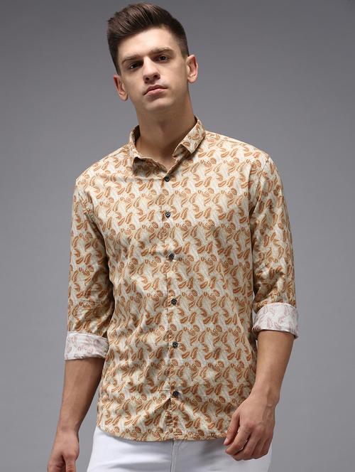 mens printed casual shirt - 18650853 - Very Small Image - 1