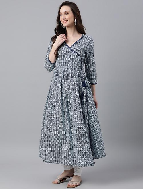 women's angrakha kurta - 18757985 - Very Small Image - 1
