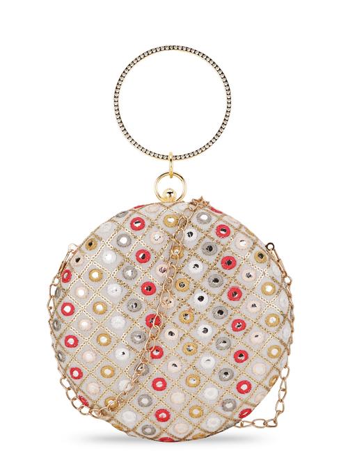 multi colored faux silk box clutch - 19088647 - Very Small Image - 1