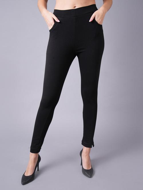 high rise solid jeggings - 19214742 - Very Small Image - 1