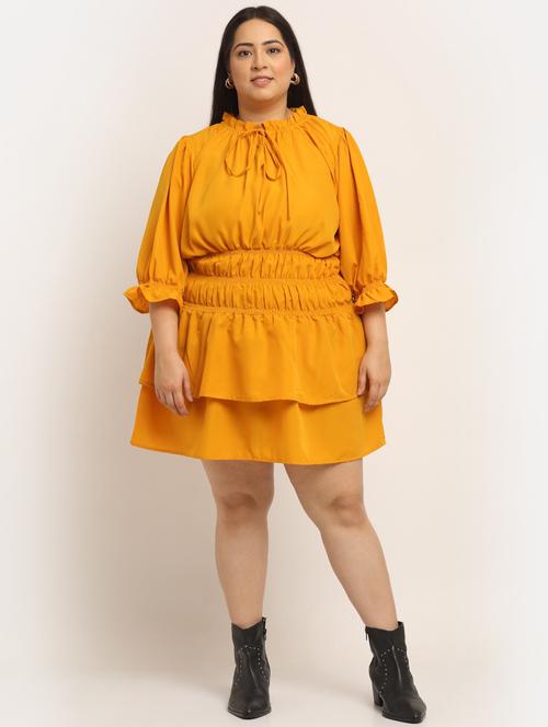women's layered solid dress - 19221253 - Very Small Image - 1