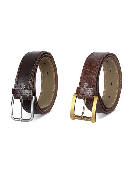 combo pack of brown leatherette belts - 19227450 - Very Small Image - 1
