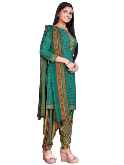 printed unstitched suit set - 19284018 - Very Small Image - 1