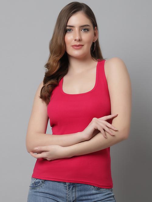 women's tank top round neck top - 19337136 - Very Small Image - 1
