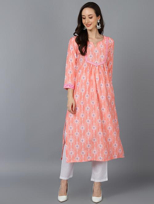 women's straight kurta - 19348484 - Very Small Image - 1