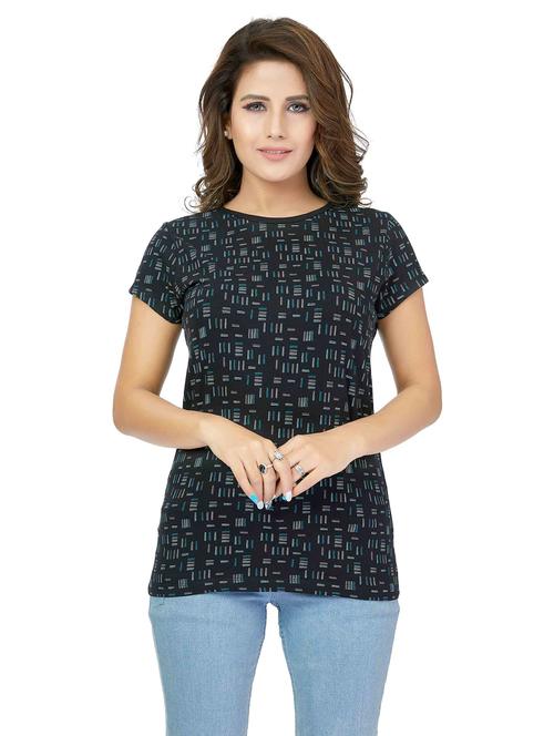 women's all over print round neck t-shirt - 19383282 - Very Small Image - 1