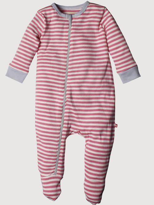 pink striped cotton romper - 19470750 - Very Small Image - 1