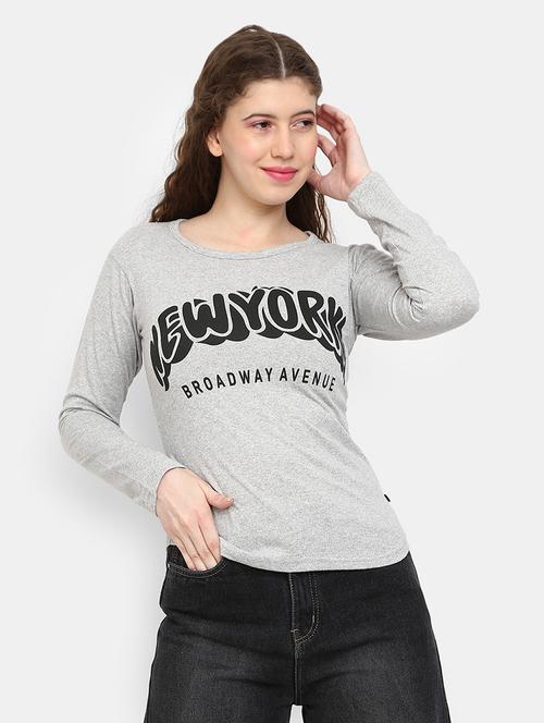 women's straight round neck top - 19472423 - Very Small Image - 1