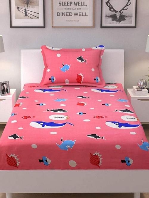 printed bed sheet with pillow cover - 19491179 - Very Small Image - 1