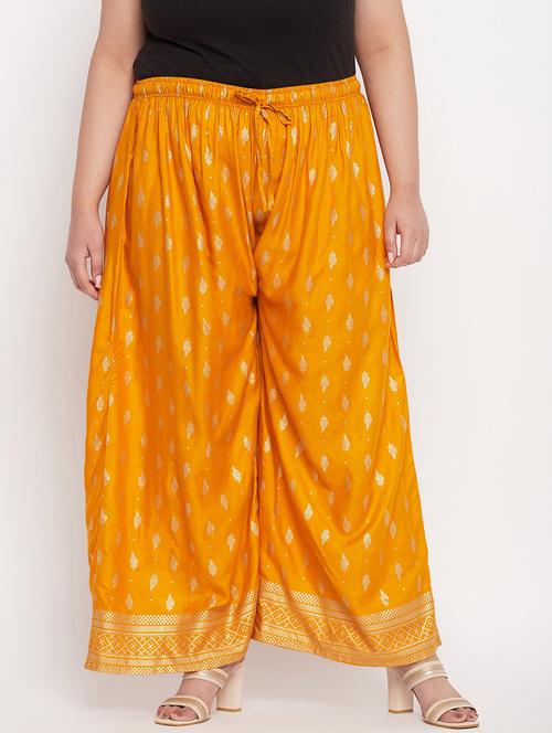 mid rise printed straight palazzo - 19596352 - Very Small Image - 1