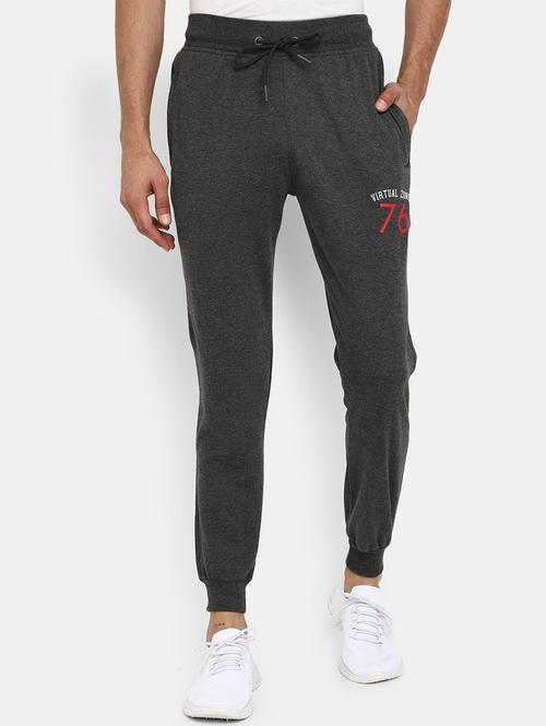 grey solid casual track pant - 19604281 - Very Small Image - 1