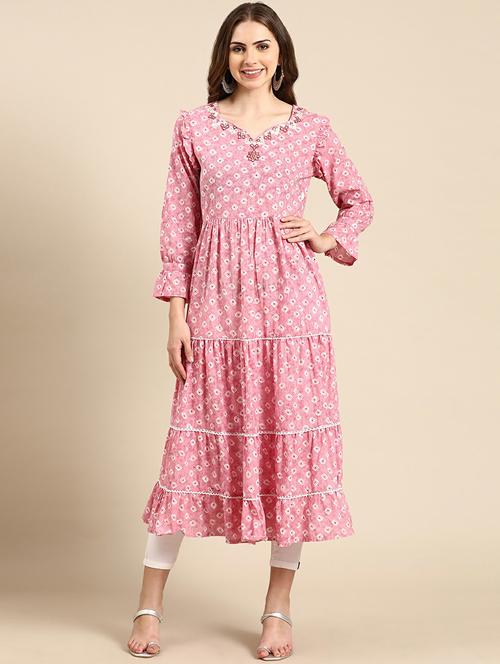 women's tiered kurta - 19665077 - Very Small Image - 1